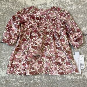 Tahari Baby Dress with Pink Floral Design